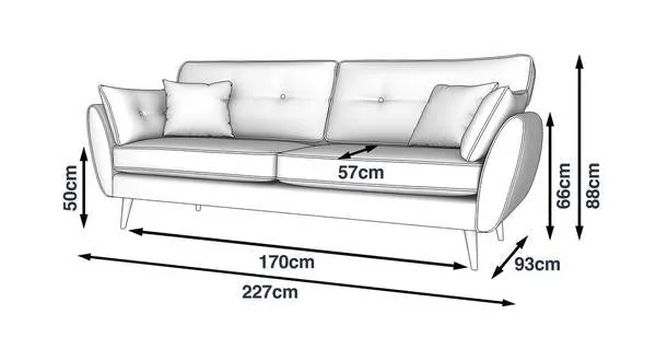 3 Seater Zinc Sofa
