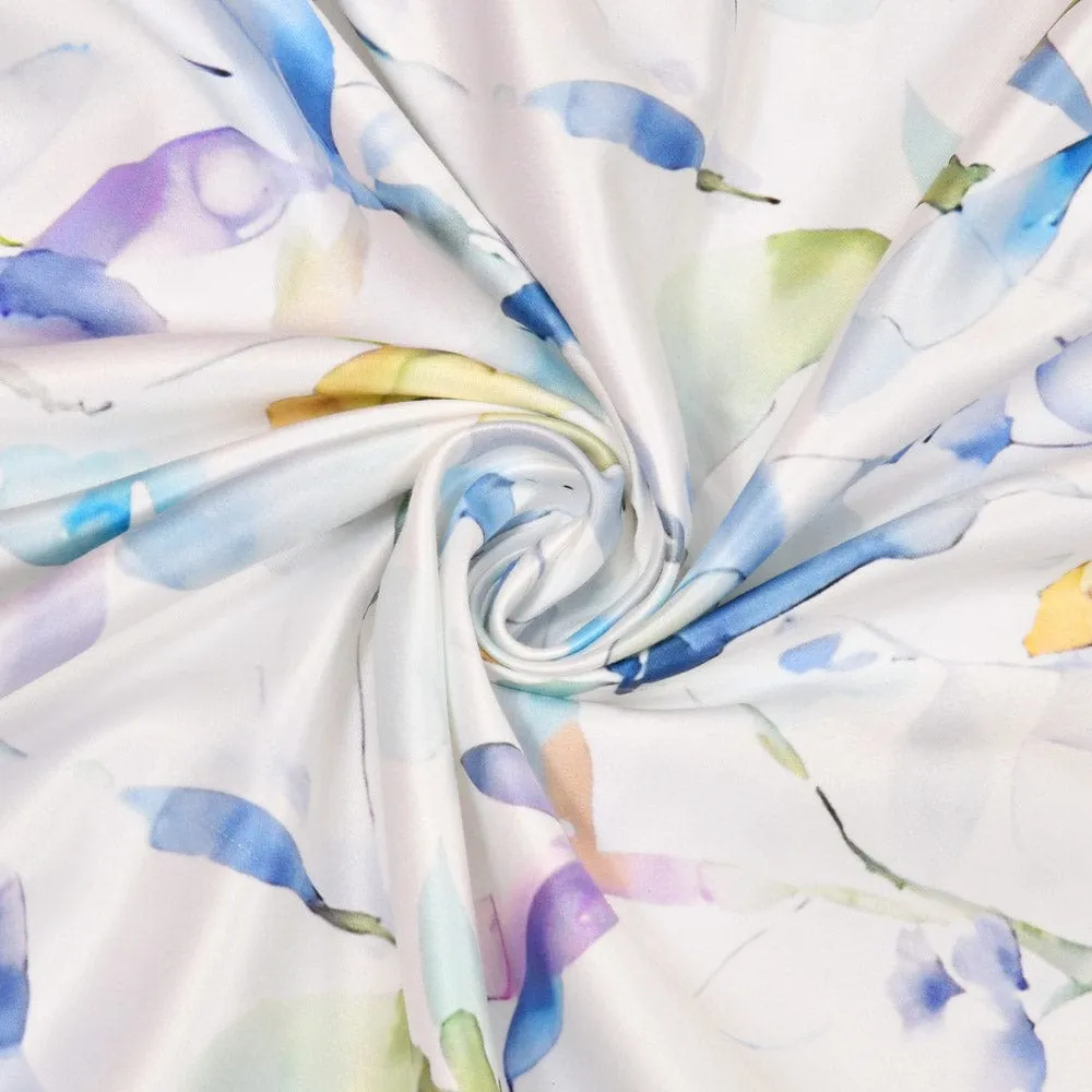 Abstract Floral Blackout Curtain Set