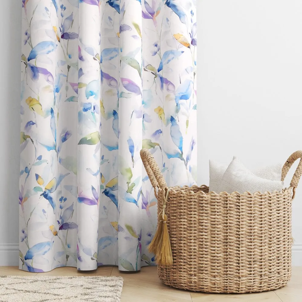 Abstract Floral Blackout Curtain Set