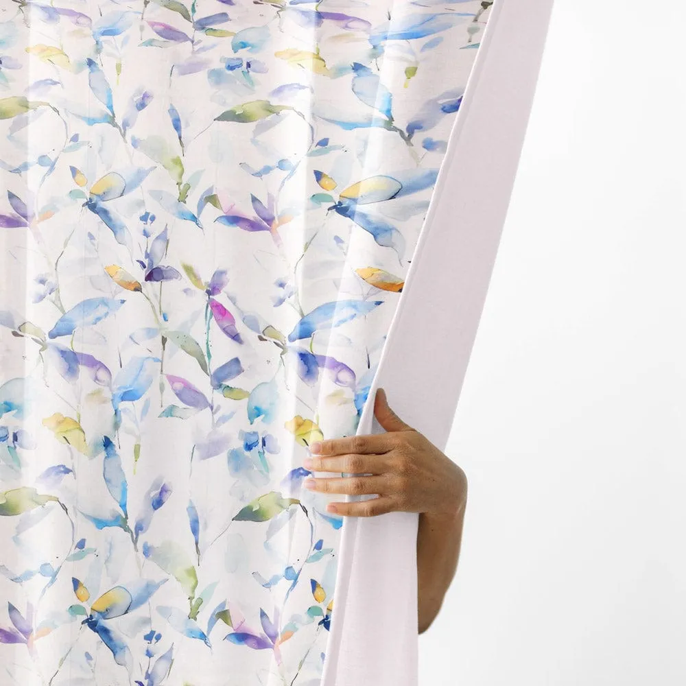 Abstract Floral Blackout Curtain Set