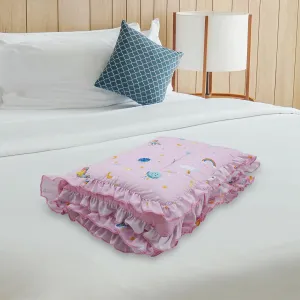 Baby Moo Unicorn Soft Frill Large Duvet Quilt - Pink