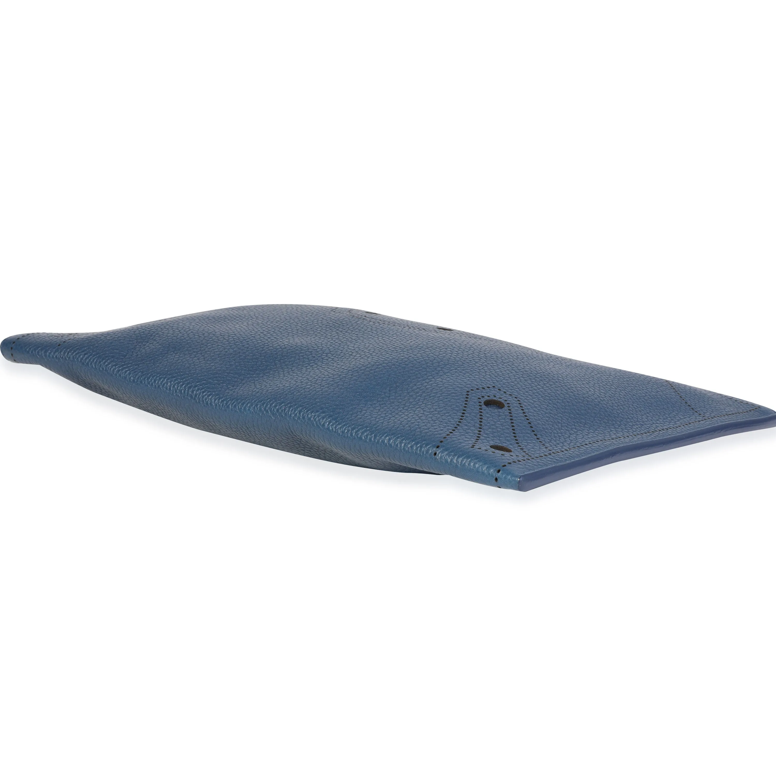 Balenciaga Blue Grained Calfskin Blackout Pouch