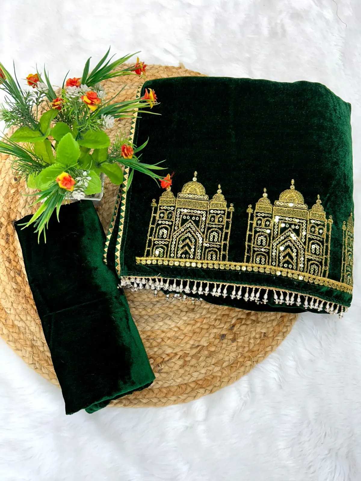 Beautiful Designer Viscose velvet Silk Saree
