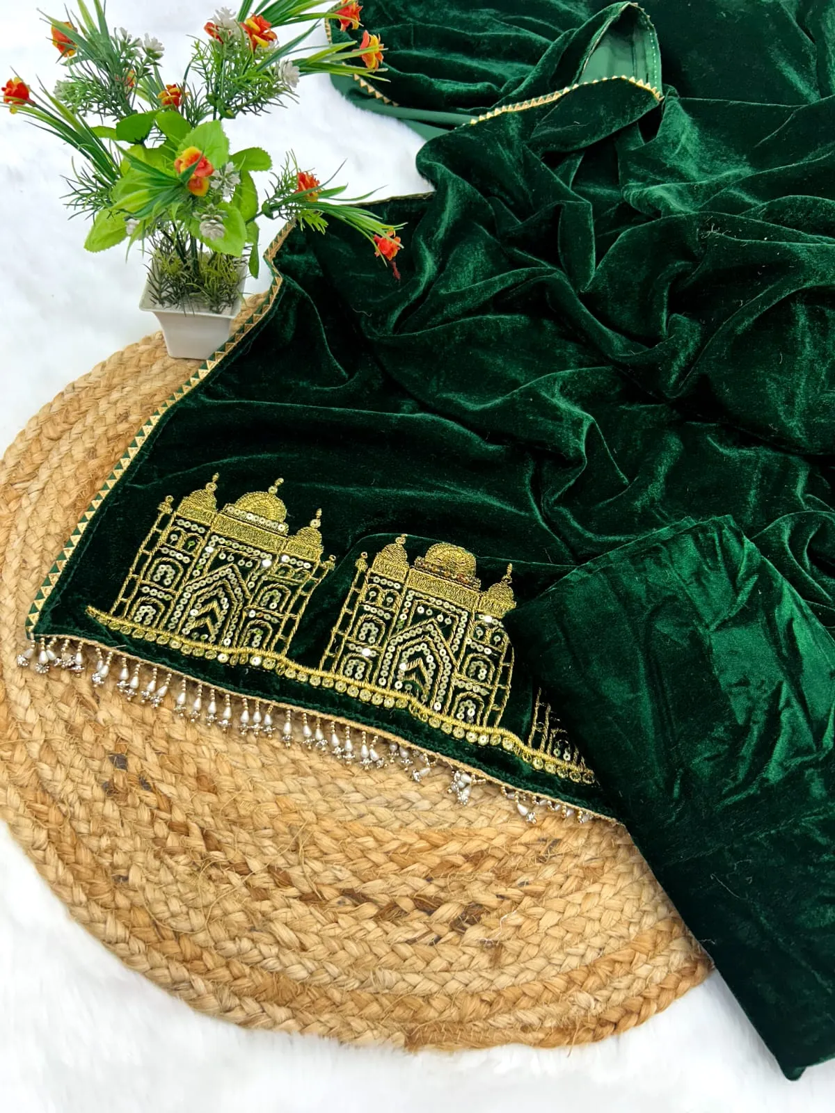 Beautiful Designer Viscose velvet Silk Saree