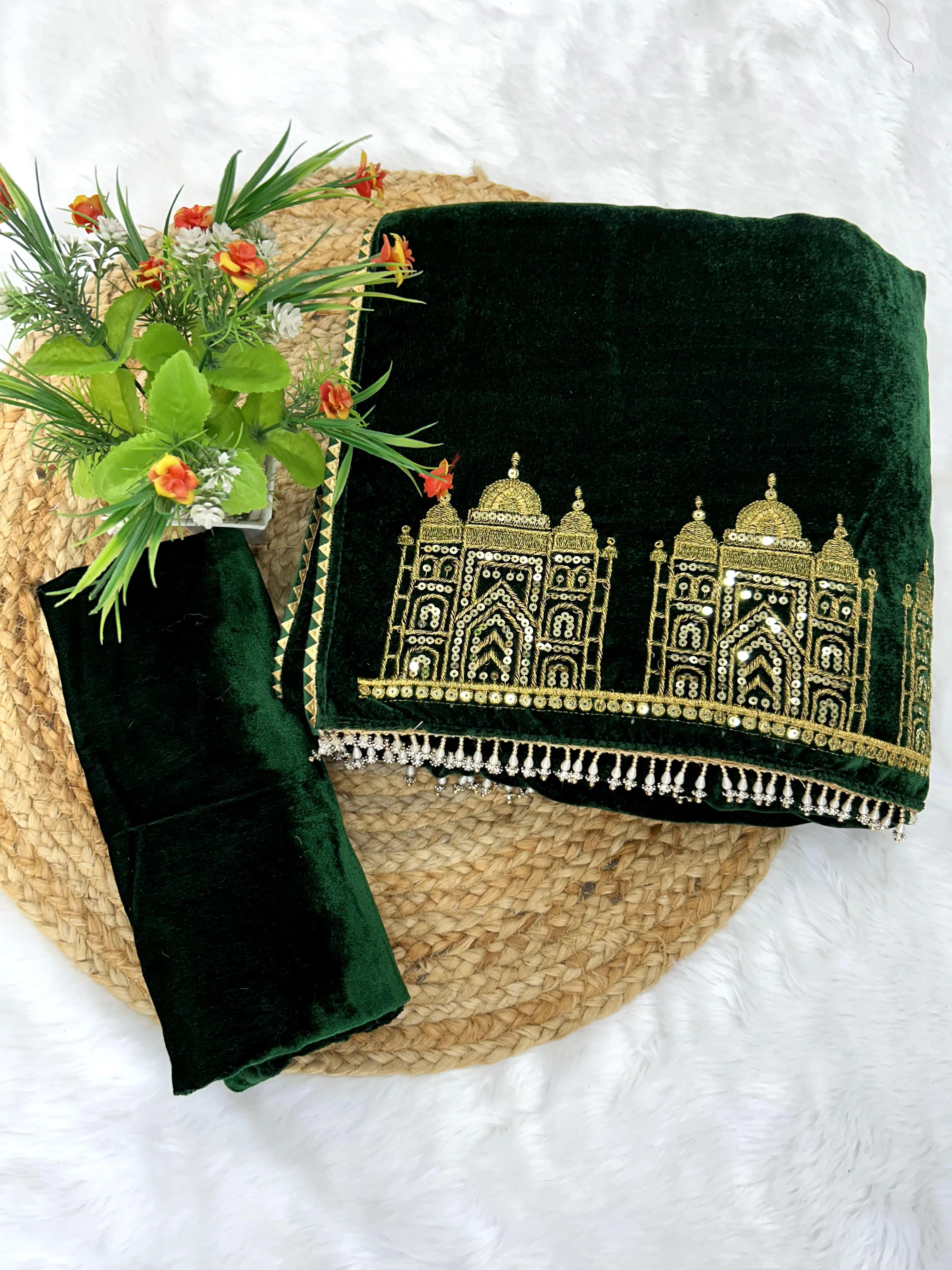 Beautiful Designer Viscose velvet Silk Saree
