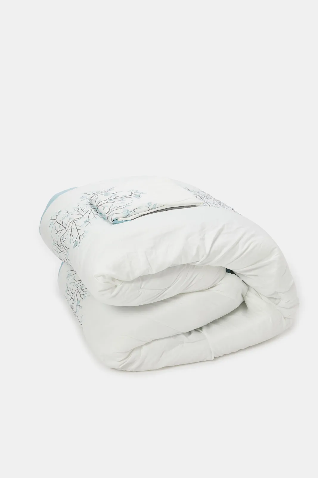 Blue 6 Piece Embroidery Comforter Set (King Size)