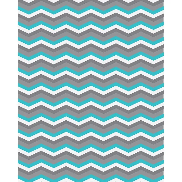 Blue & Gray Chevron Printed Backdrop