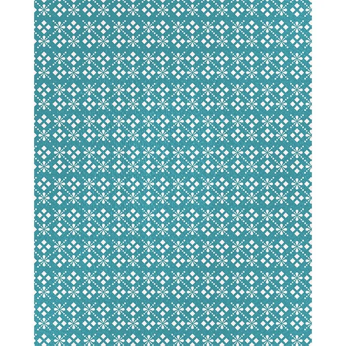 Blue Flowers & Diamonds Printed Backdrop