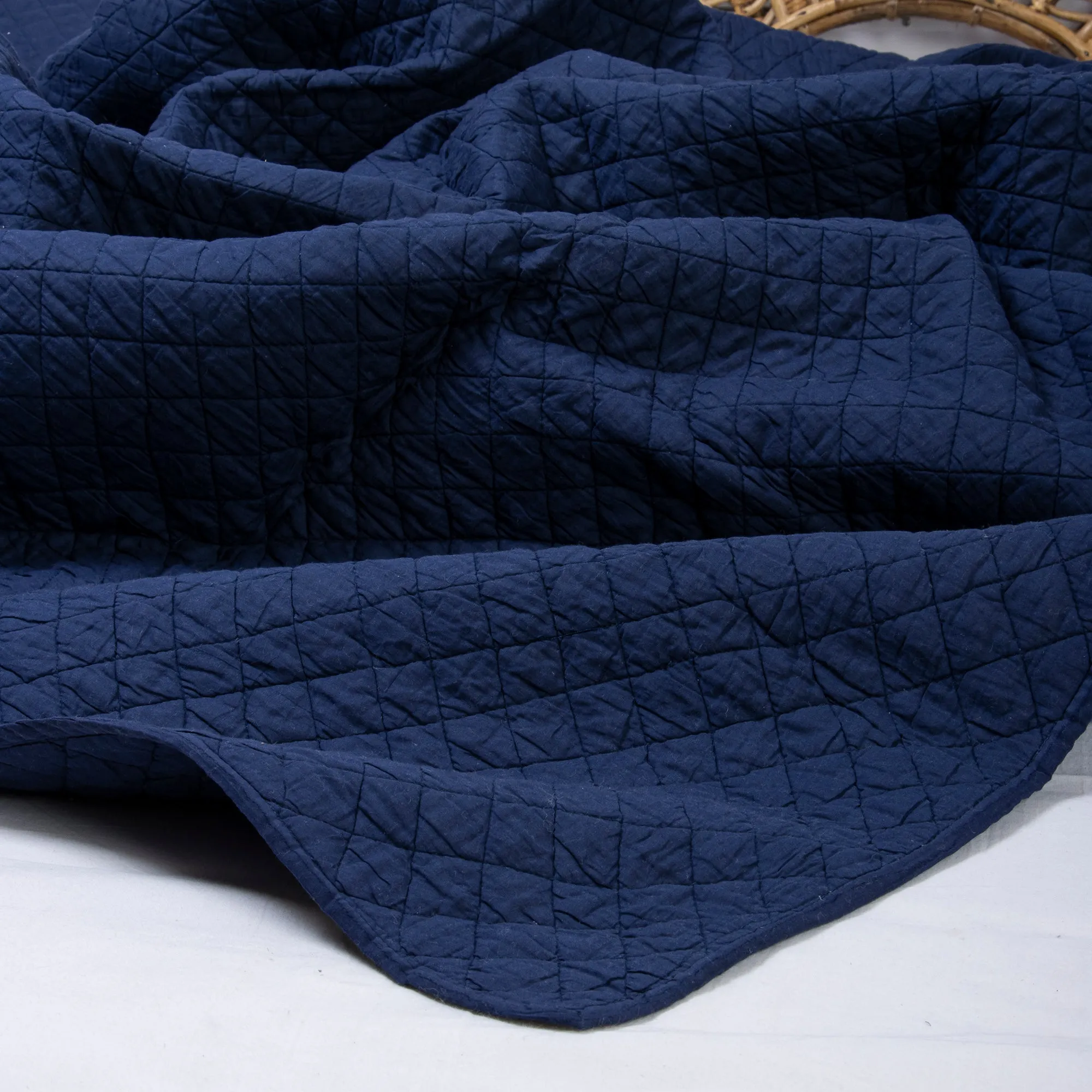 Blue Luxury Pure Cotton Solid Jaipuri Quilts & Comforters