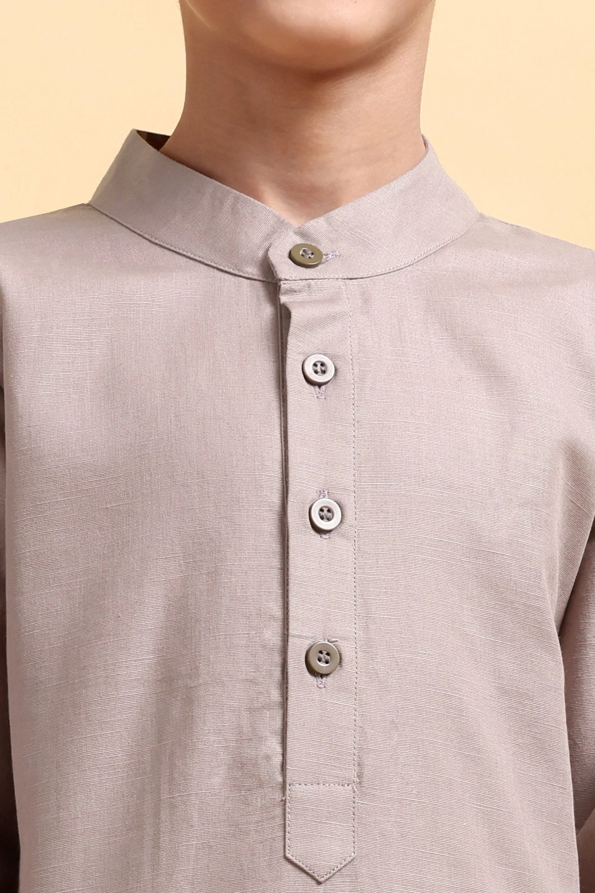 Boys Cotton Linen Kurta & Pajama