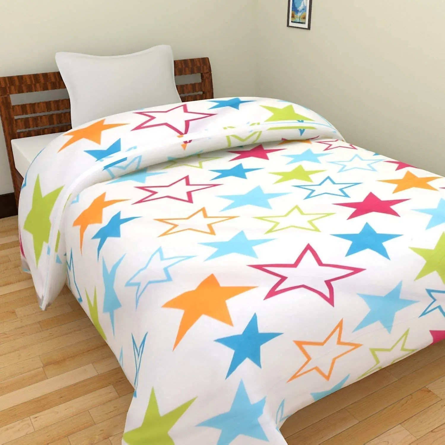 Click Tick Microfiber Soft and Light Weight Designer Flowers Printed Single Double Bed Ac Comforter for Home Light Weight Rajasthani Cotton AC Blanket AC Blanket
