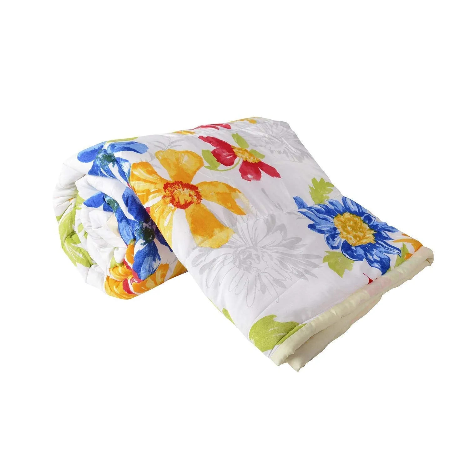 Click Tick Microfiber Soft and Light Weight Designer Flowers Printed Single Double Bed Ac Comforter for Home Light Weight Rajasthani Cotton AC Blanket AC Blanket