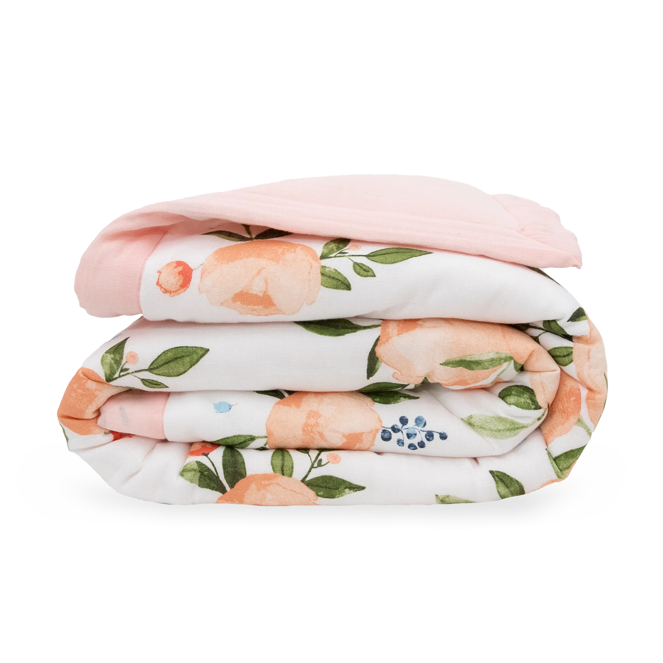 Cotton Muslin Toddler Comforter - Watercolor Roses Grande