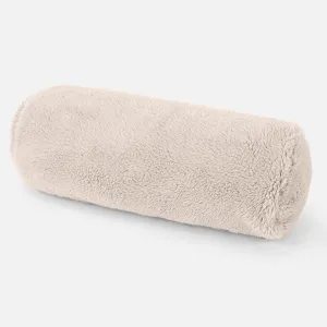Decorative Bolster Cushion Cover 20 x 55cm - Teddy Faux Fur Cream