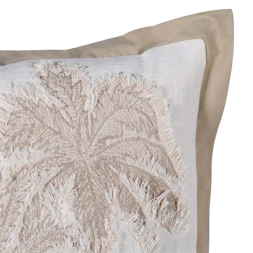 Embroidered Palm Tree Cushion