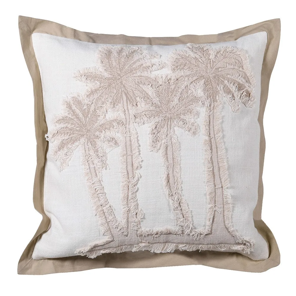 Embroidered Palm Tree Cushion
