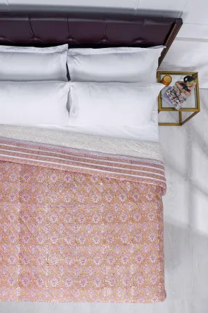 Eshika Jaal Mustard Cotton Muslin Quilt