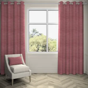 Hamleton Red Textured Plain Curtains