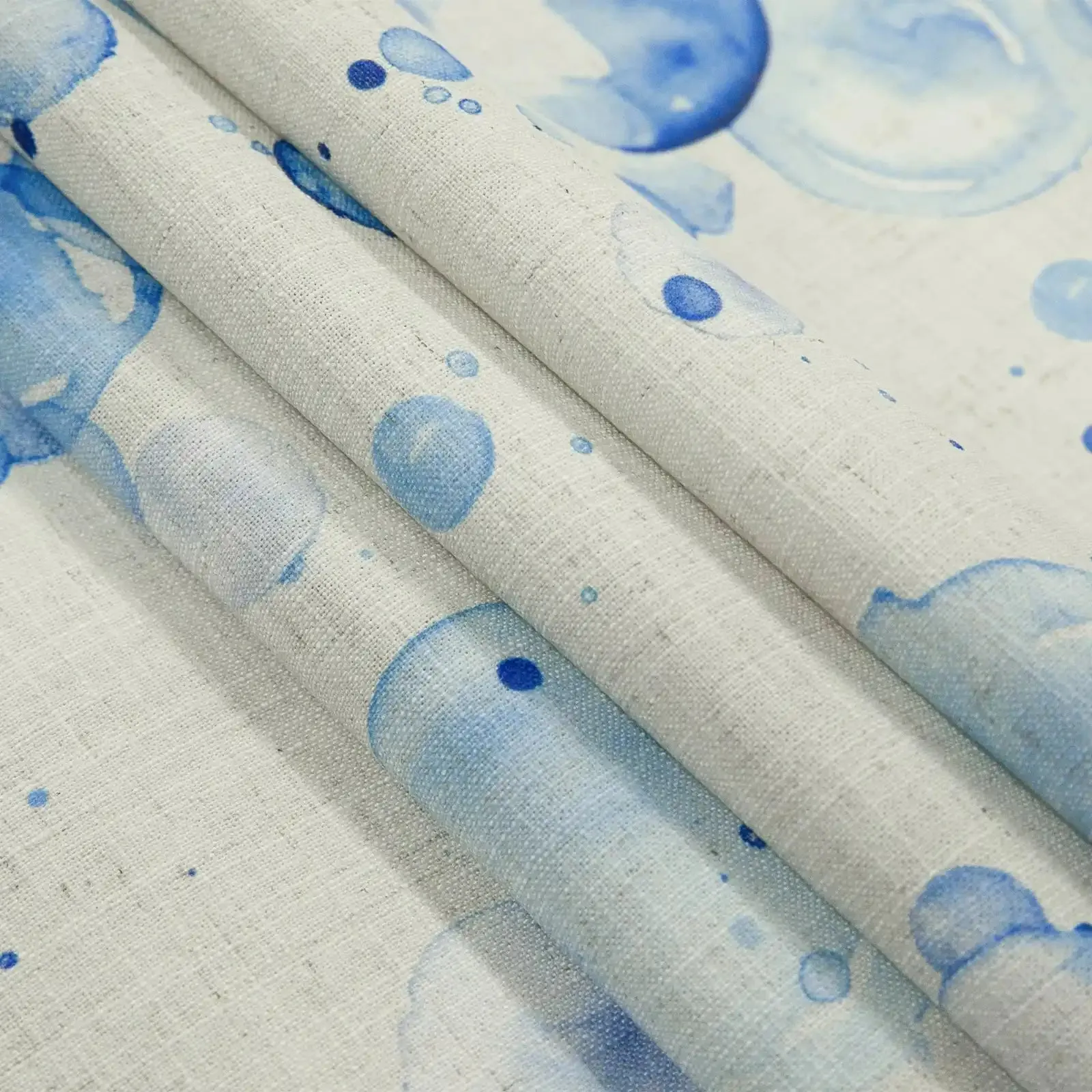 Holly Botanical Serenity Patterned Boho Curtains Pleated