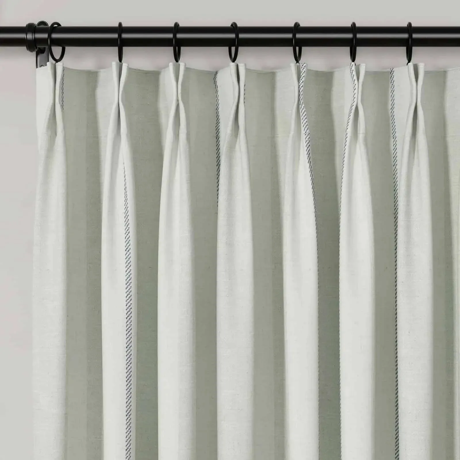 Holly Botanical Serenity Patterned Boho Curtains Pleated