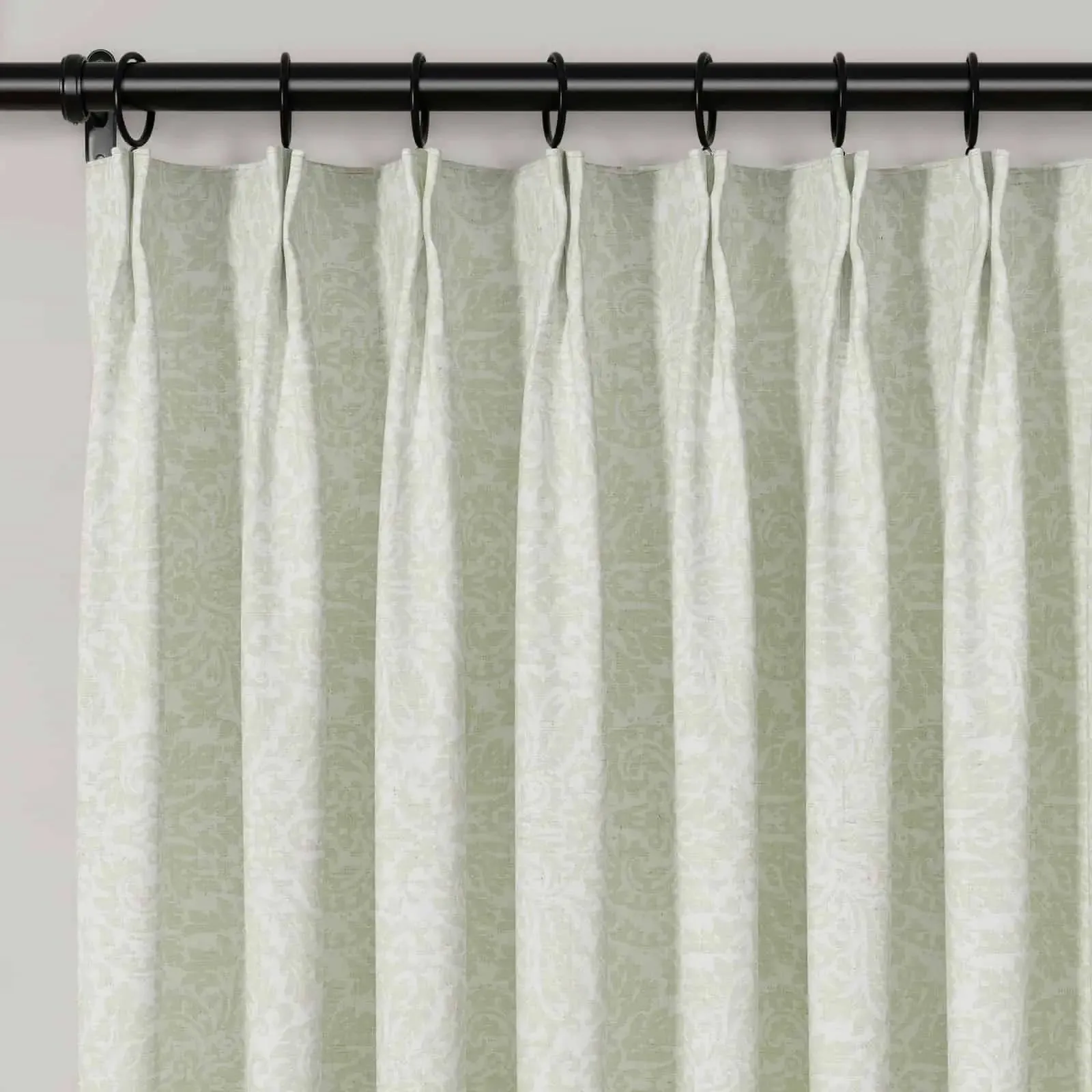 Holly Botanical Serenity Patterned Boho Curtains Pleated