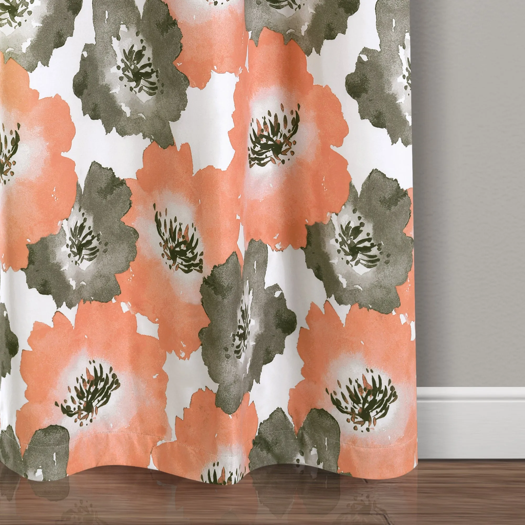 Julie Floral Insulated Grommet Blackout Window Curtain Panels