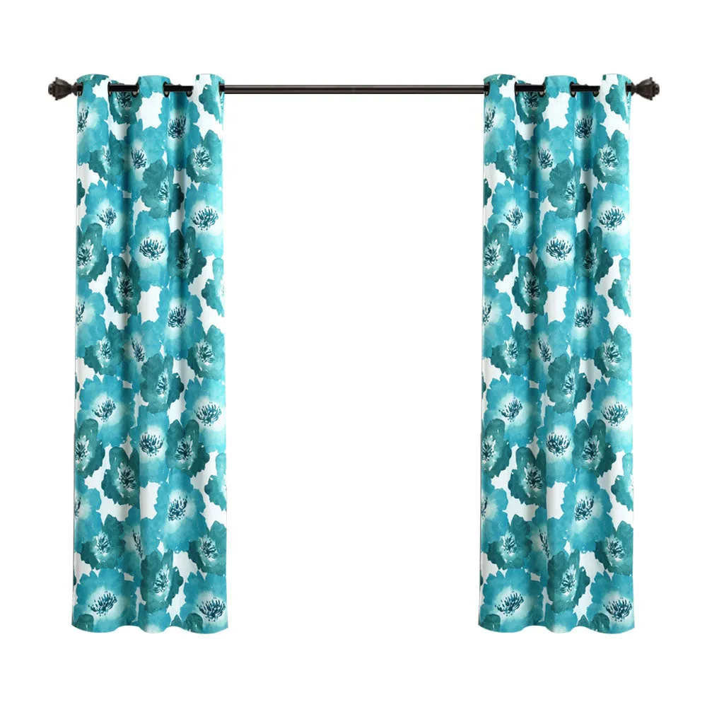Julie Floral Insulated Grommet Blackout Window Curtain Panels