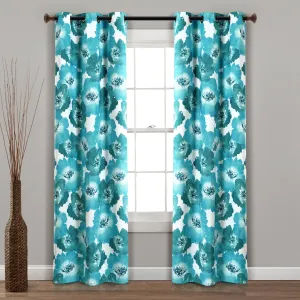 Julie Floral Insulated Grommet Blackout Window Curtain Panels