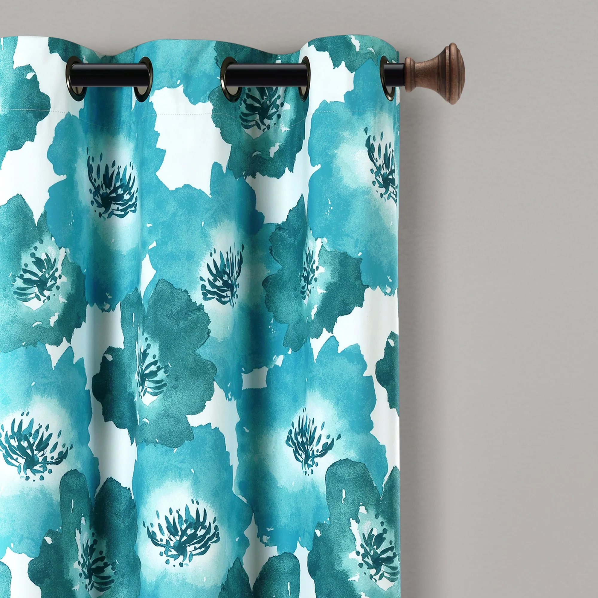 Julie Floral Insulated Grommet Blackout Window Curtain Panels