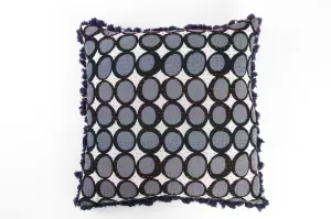 Kantha Spot Cushion in Grey