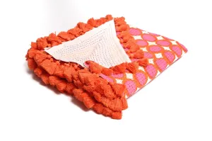 Kantha Spot Quilt in Coral - Double & King