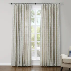 Lance 100% Linen Jacquard Curtain Grommet