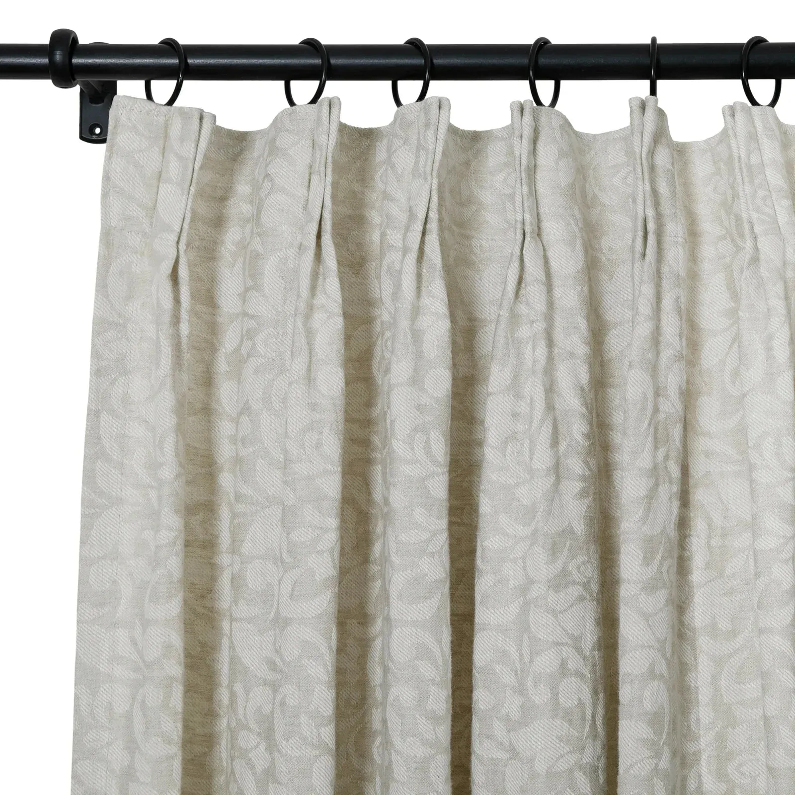 Lance 100% Linen Jacquard Curtain Grommet