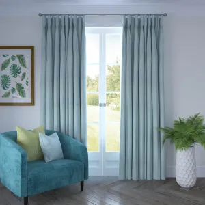 Linea Duck Egg Textured Curtains