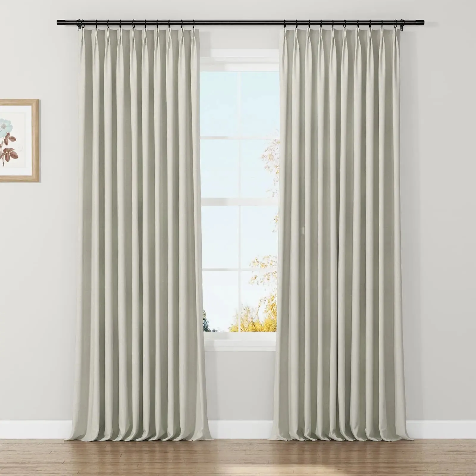 Lydia Knit Jacquard Curtain Pleated