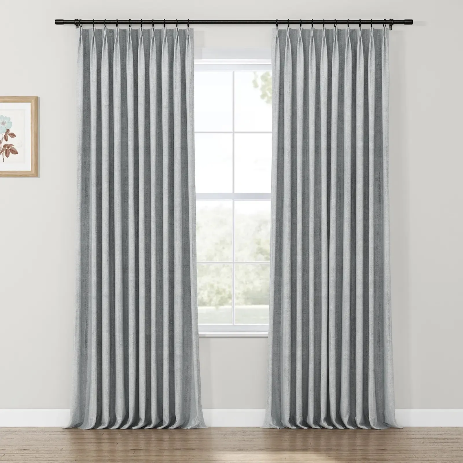 Lydia Rib Jacquard Curtain Pleated