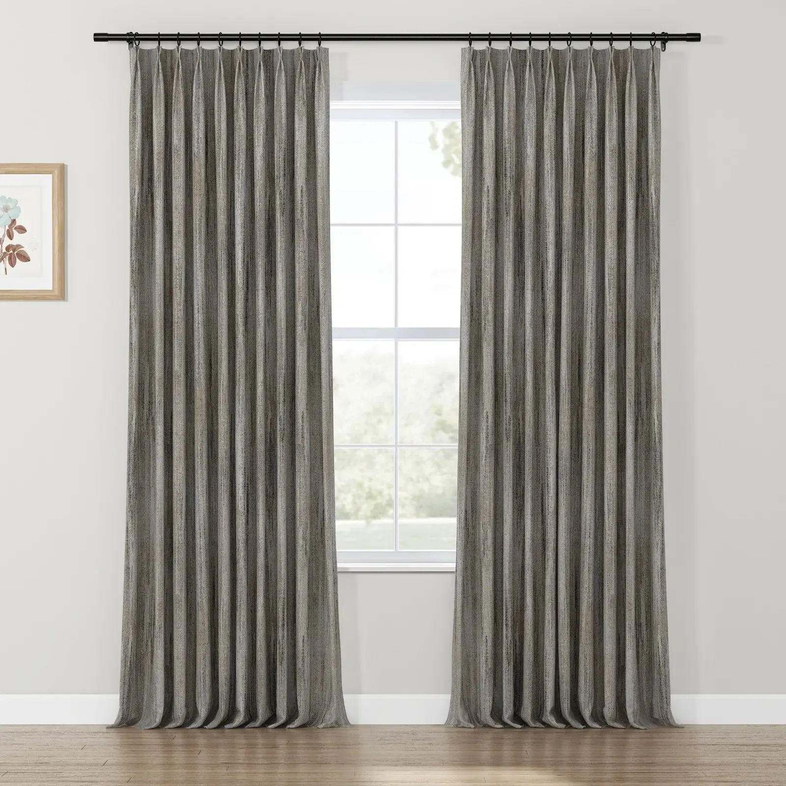 Lydia Rib Jacquard Curtain Pleated