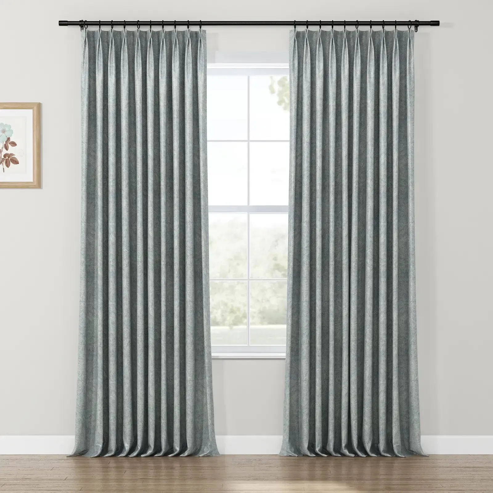 Lydia Semicircle Jacquard Curtain Pleated