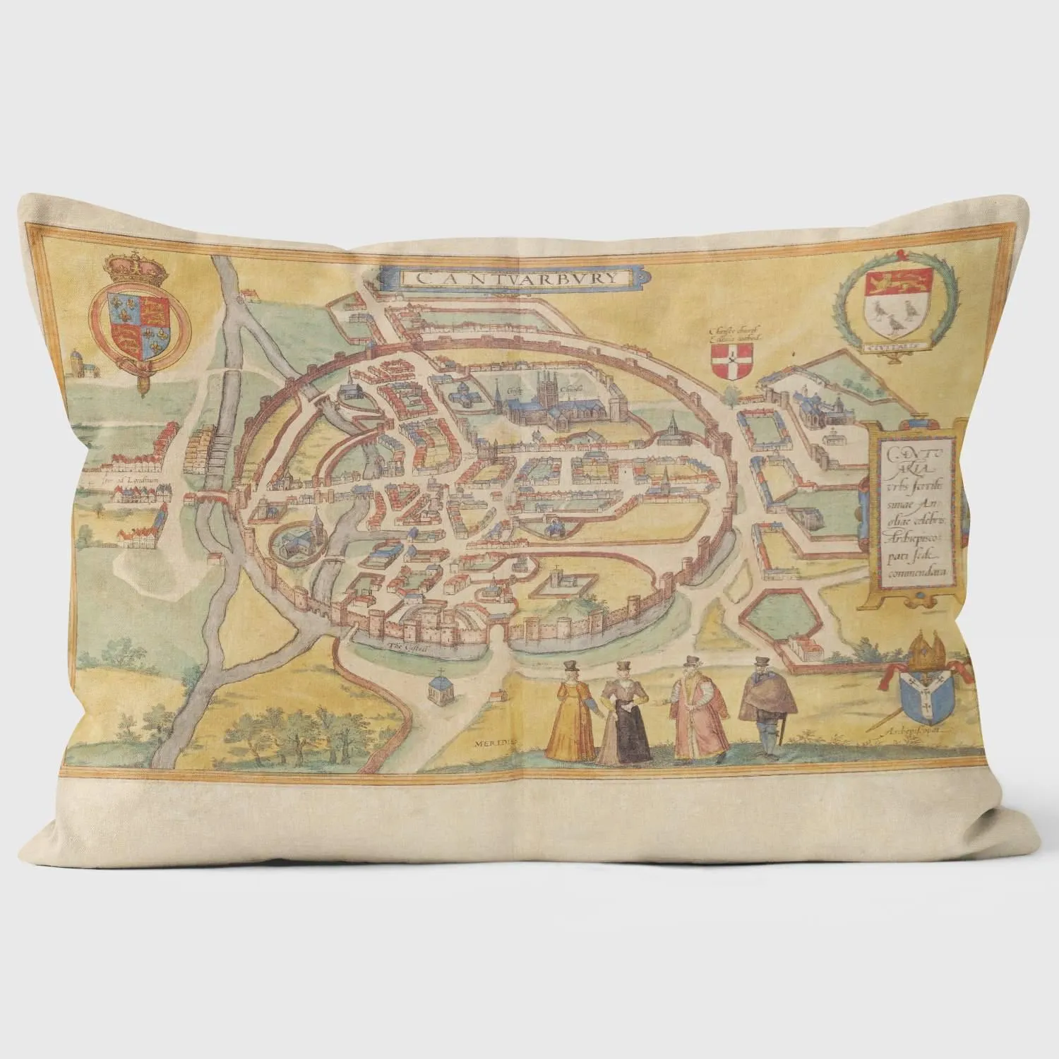 Map of Canterbury1 - British Library Cushions