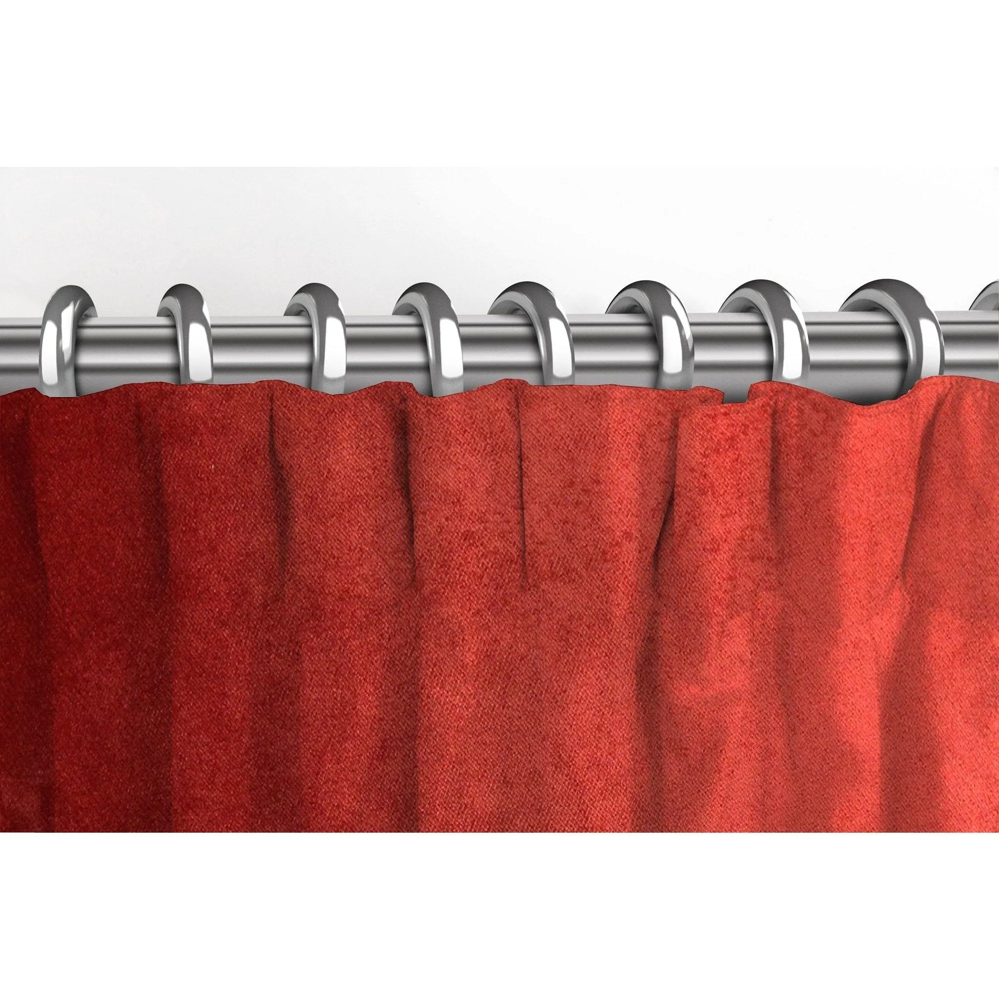 Matt Rust Red Orange Velvet Curtains