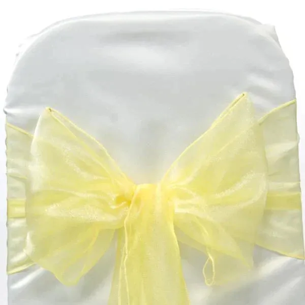 Organza Chair Bow Sash, 9-inch, 10-feet, 6-piece