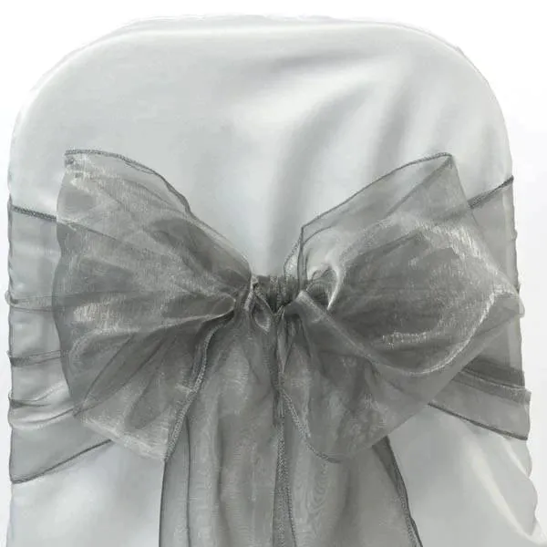 Organza Chair Bow Sash, 9-inch, 10-feet, 6-piece