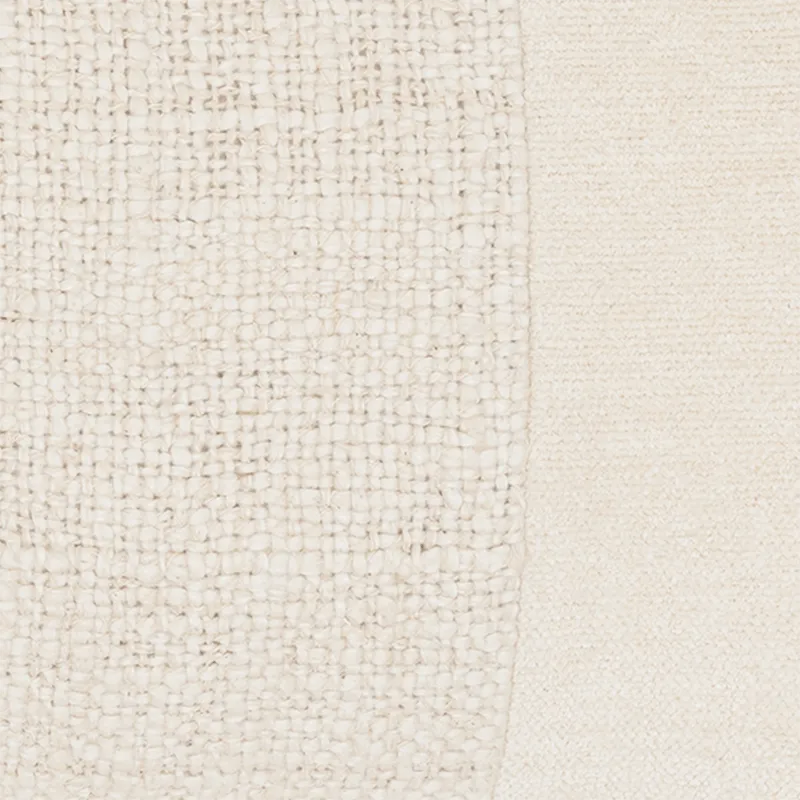 Patchwork Cotton Linen Cushion | White / Natural 80x30cm