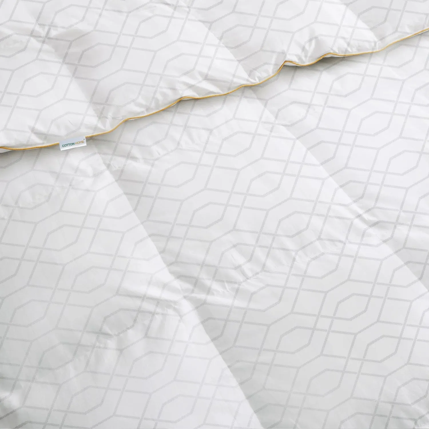 Premium Cotton Jacquard Royal Angler King Duvet White with Loom Pattern 220x240cm