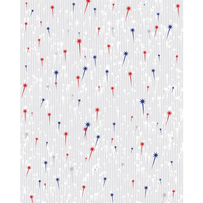 Red & Blue Fireworks Printed Backdrop