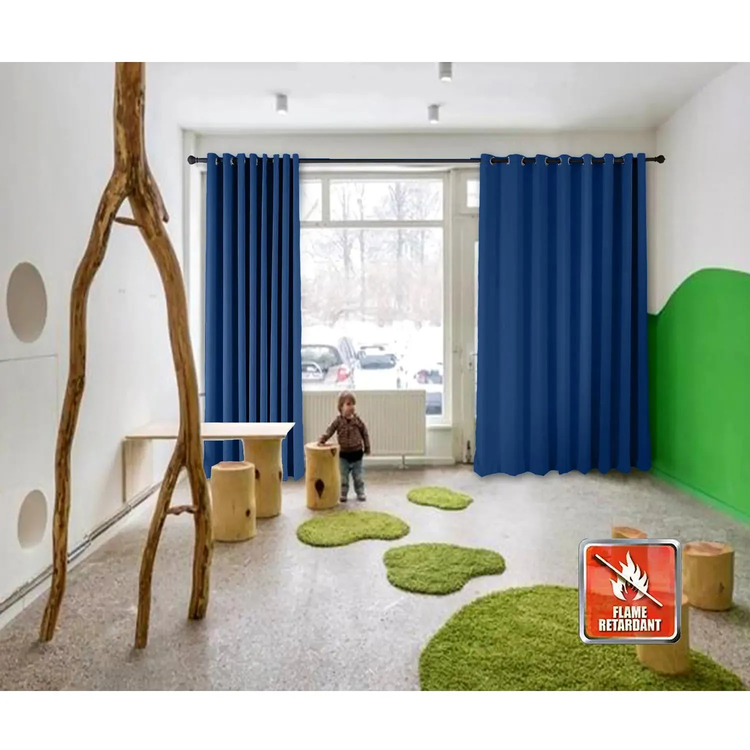 REGAL Fireproof Flame Retardant Curtain Soft Top