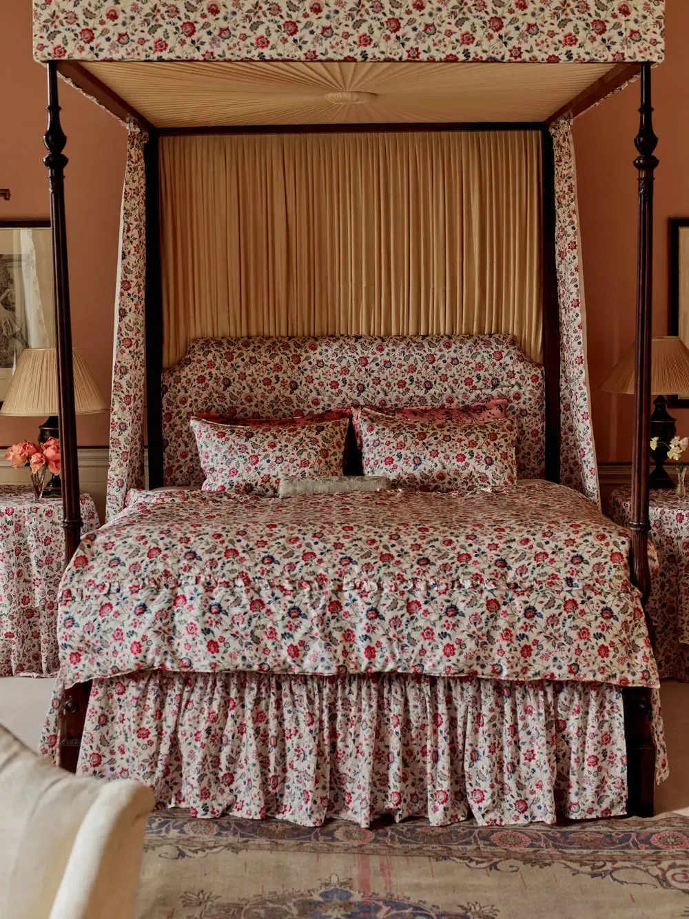 Reversible Ruffle Silk Heirloom Quilt Made With Liberty Fabric EVA BELLE & JANNAH