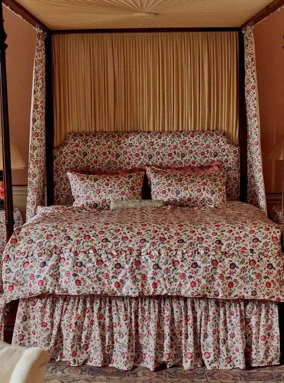 Reversible Ruffle Silk Heirloom Quilt Made With Liberty Fabric EVA BELLE & JANNAH