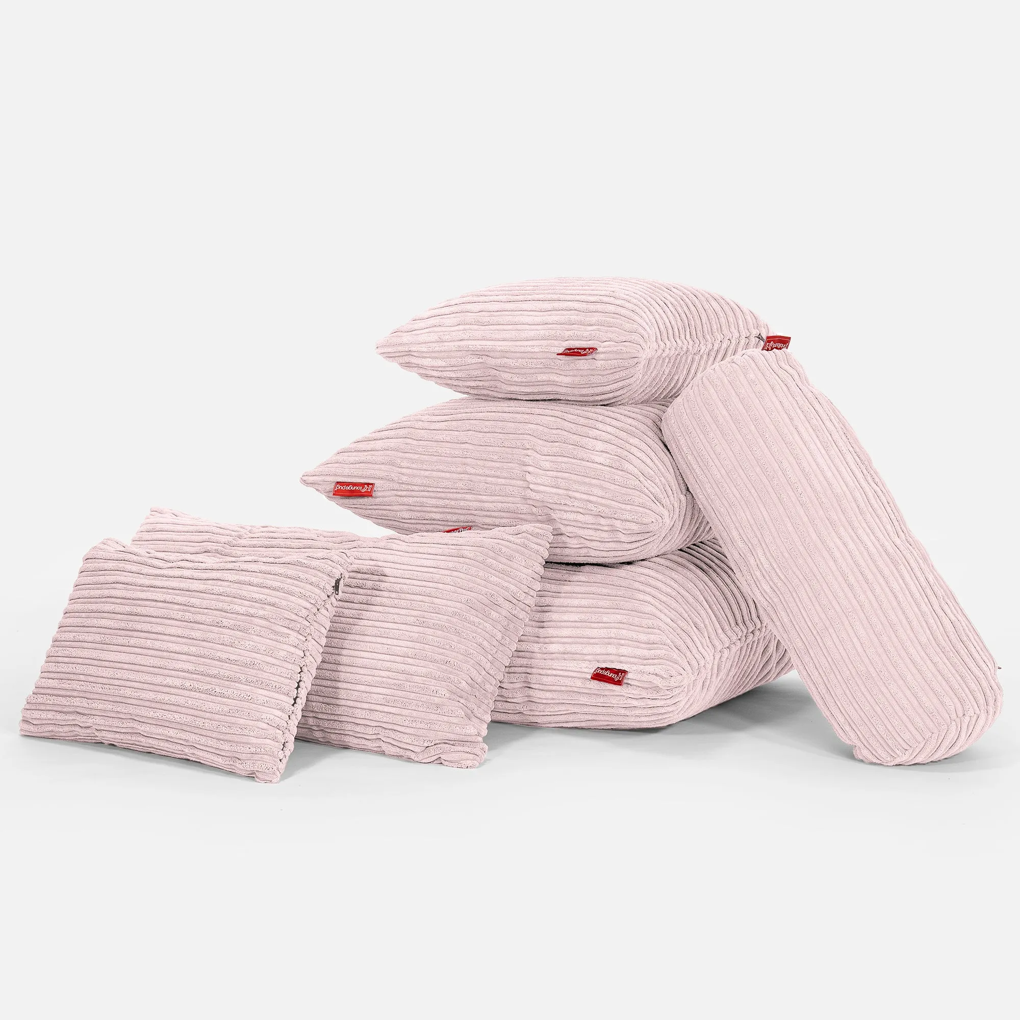 Round Scatter Cushion Cover 50cm - Cord Blush Pink
