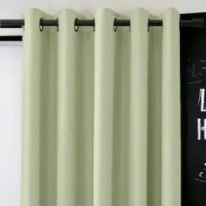 Sage Green Blackout Eyelet Curtains